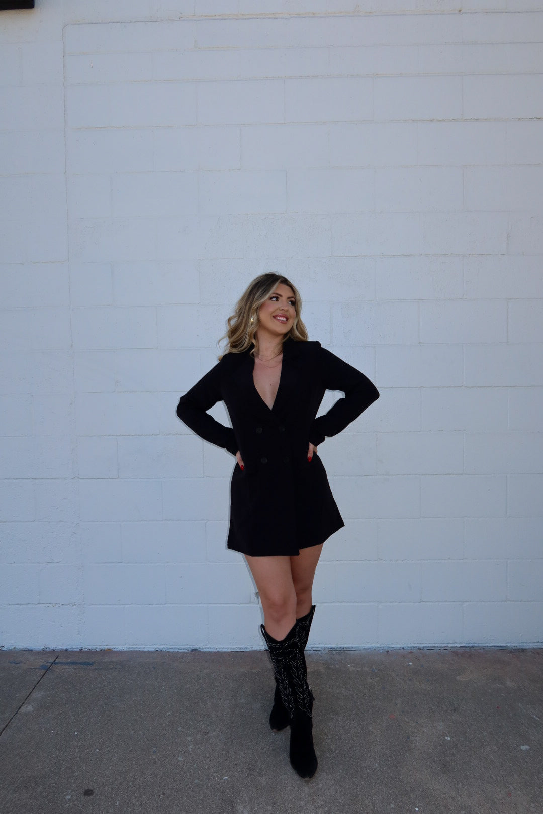 Button Front Blazer Dress - Main Image