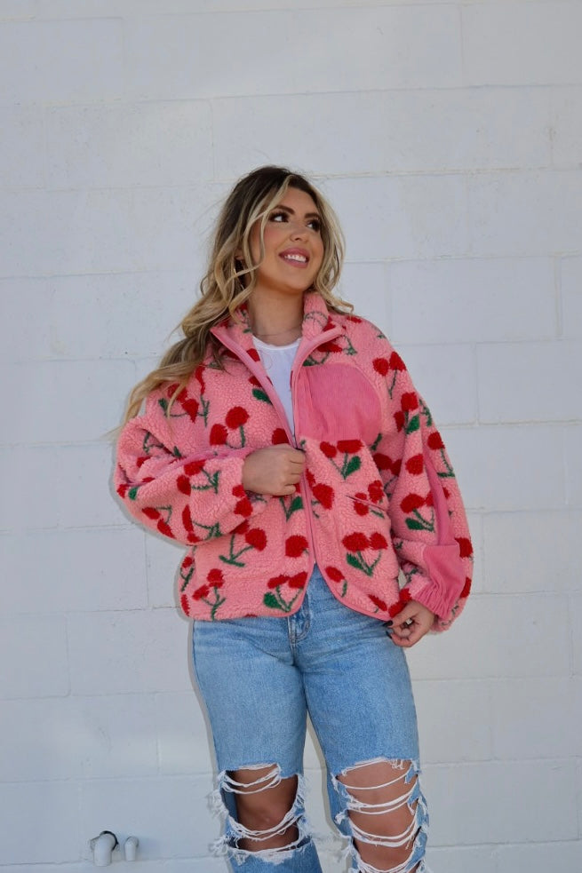 Cherry Print Jacket | Faye Collective