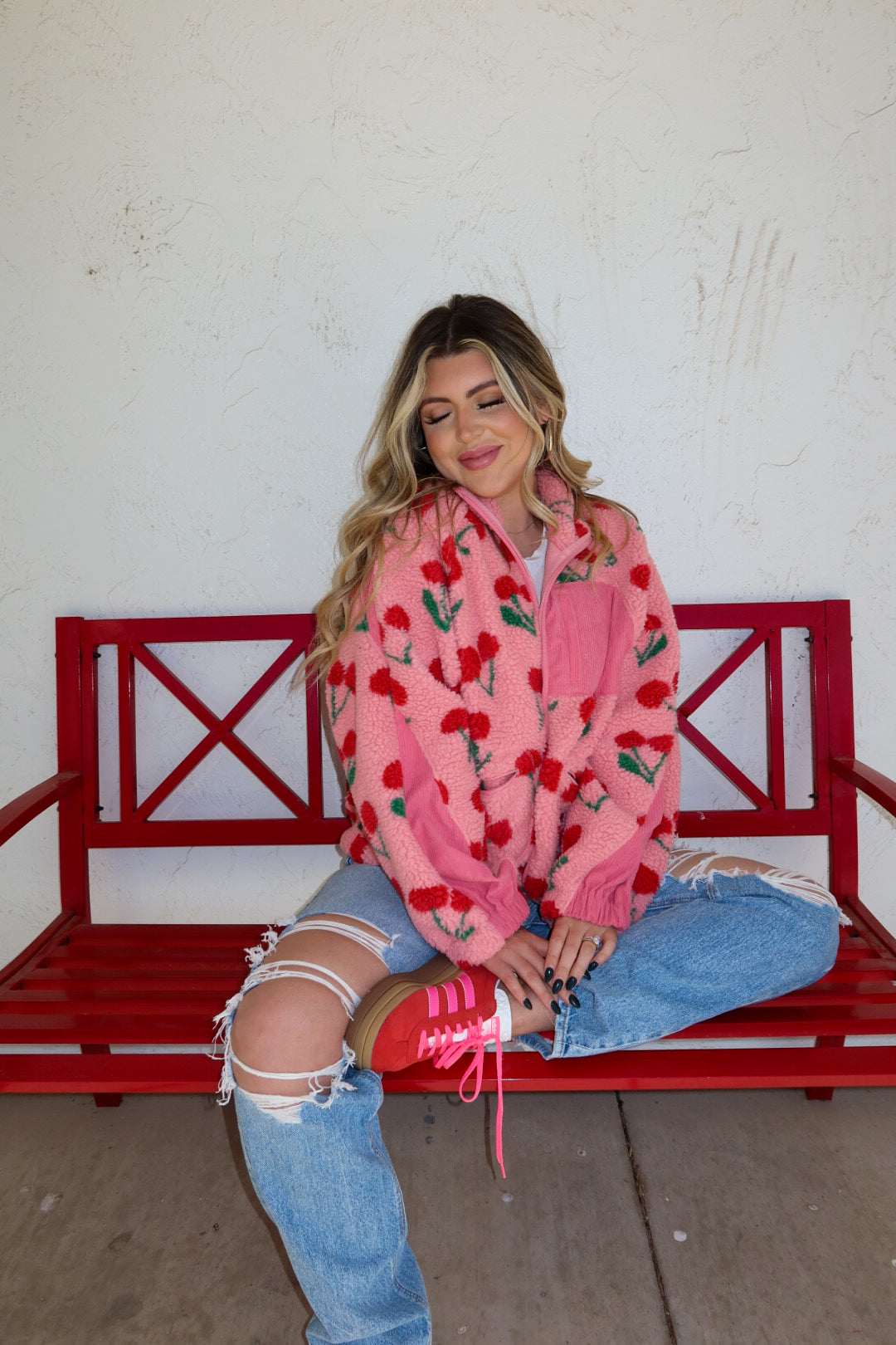 Cherry Print Jacket | Faye Collective