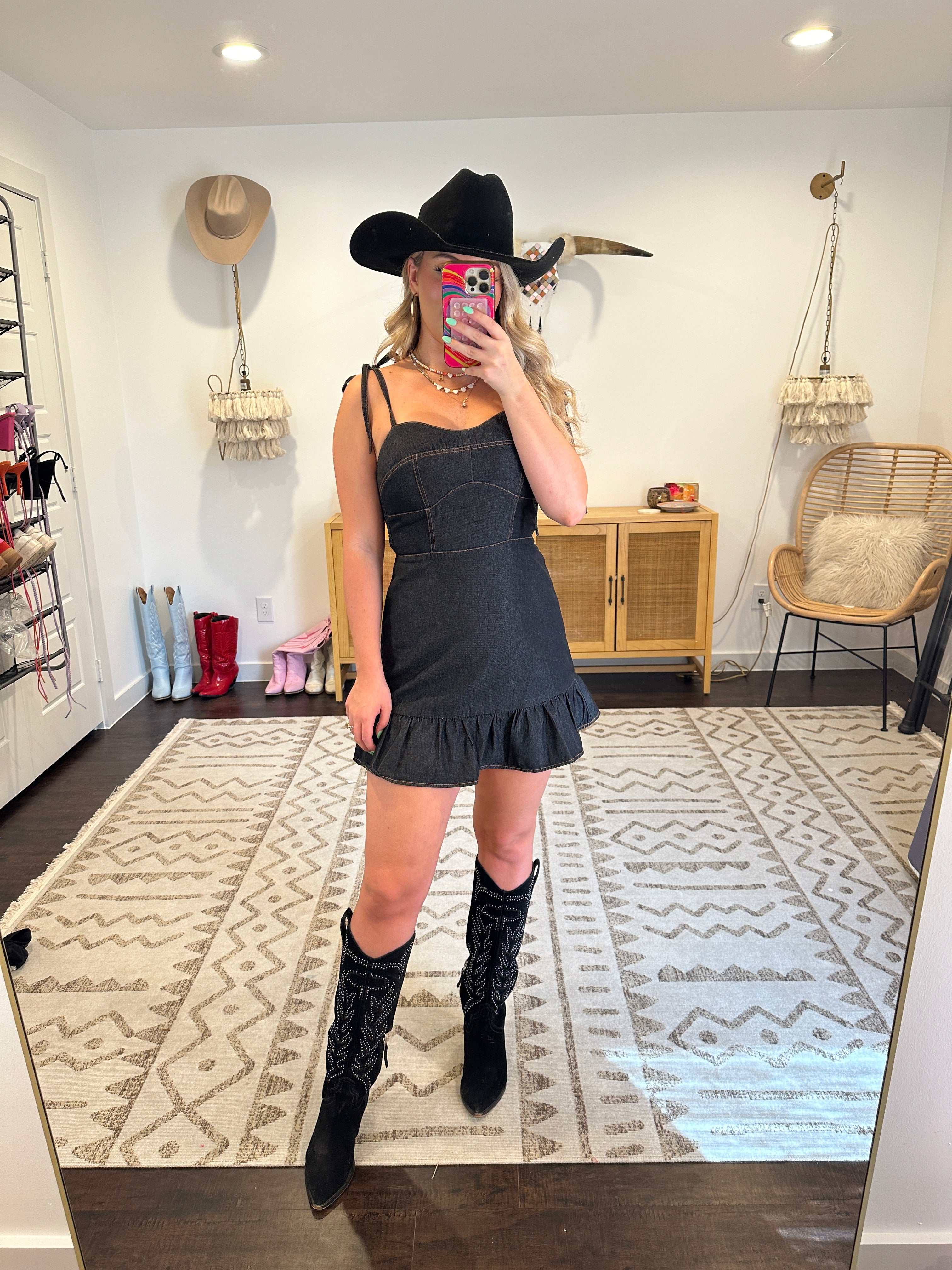 ANDMARY】Bonnie denim mini dress
